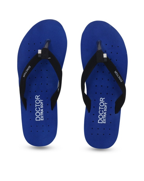 Buy Royal blue Flip Flop Slippers for Women by Doctor Extra Soft