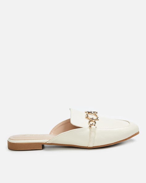 Beya Flat Mule - Natural – Marissa Collections