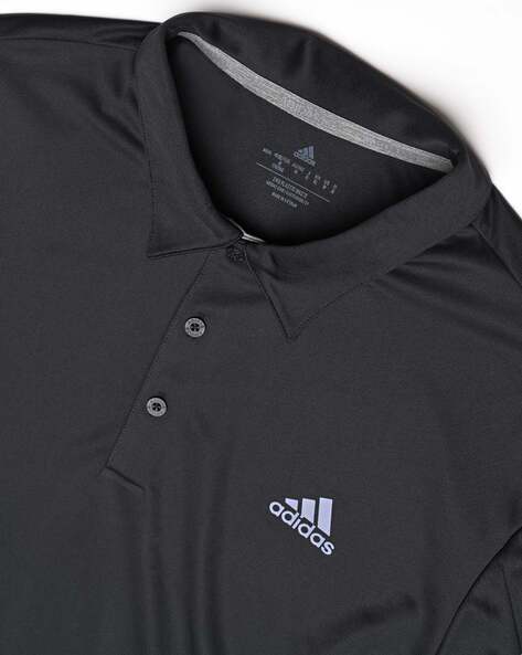 Adidas black outlet polo