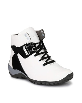 Buy White Black Boots for Men by BIG FOX Online Ajio