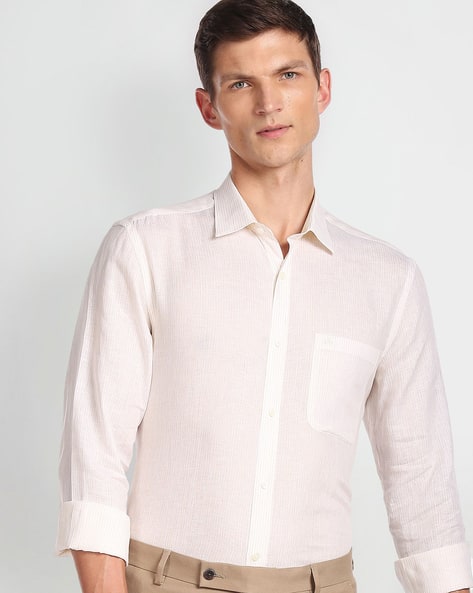 Striped Shirt with Patch Pocket