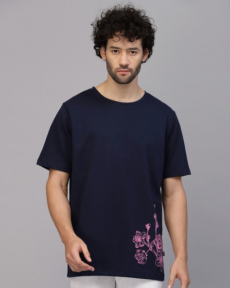 Buy Navy blue Tshirts for Men by RIGO Online