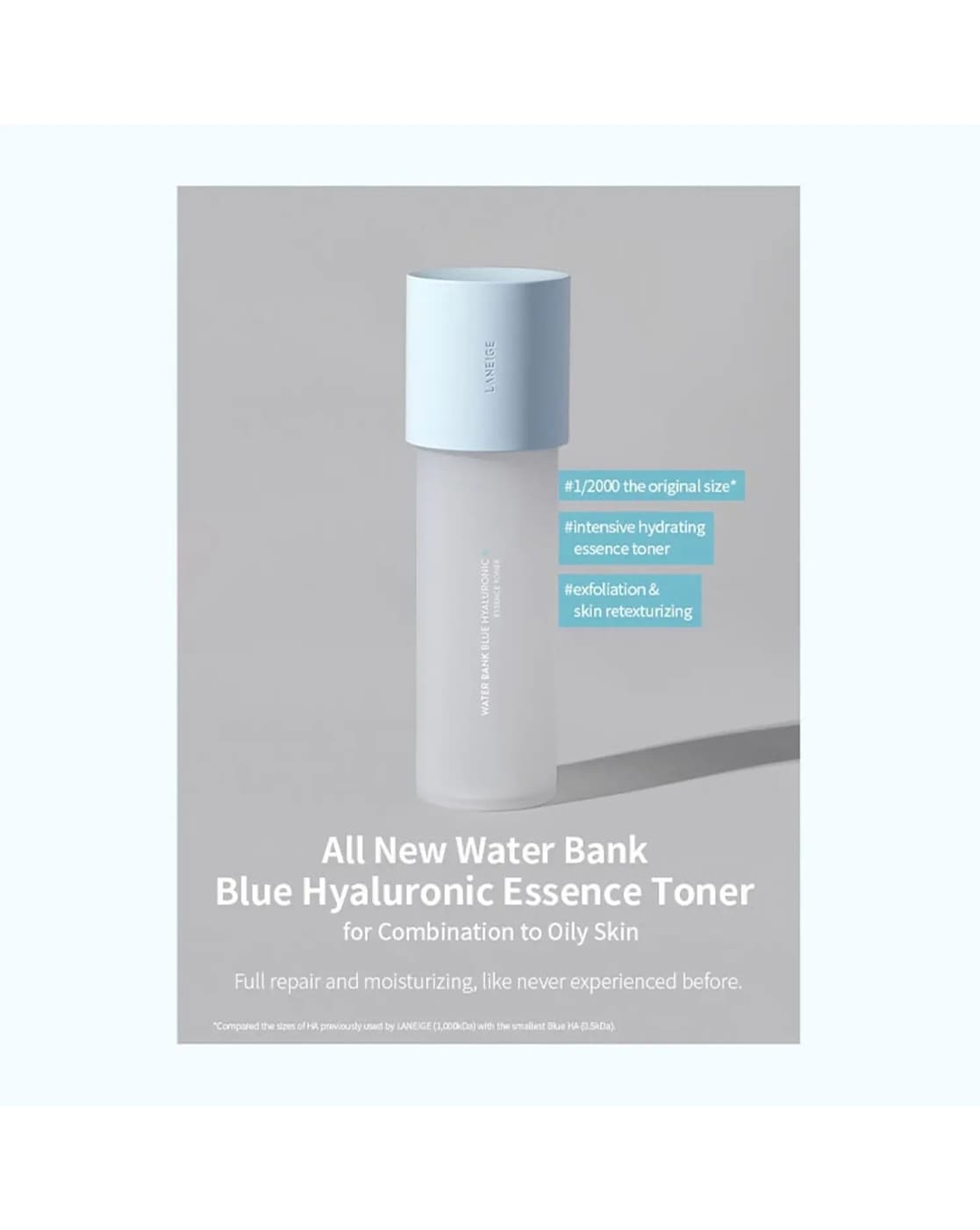 LANEIGE Water Bank Blue Hyaluronic Essence Toner for Oily Skin