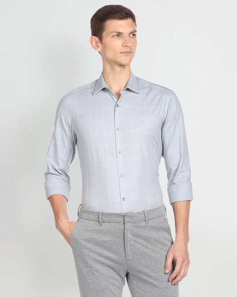 Arrow Checked Slim Fit Cotton Shirt