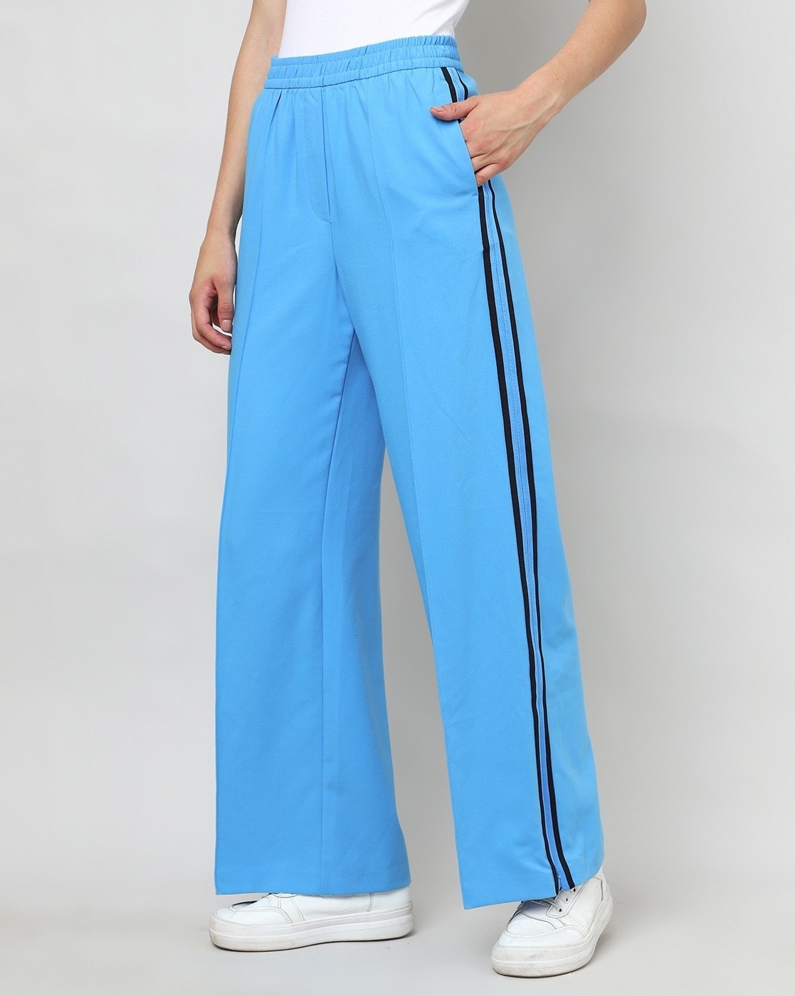 Women Turquoise Blue Trousers - Buy Women Turquoise Blue Trousers