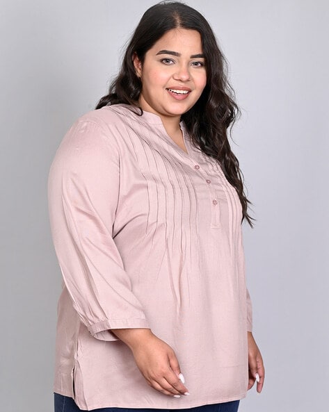 Plus Size Pintuck Tunic