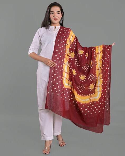 Bandhani Print Cotton Dupatta Price in India