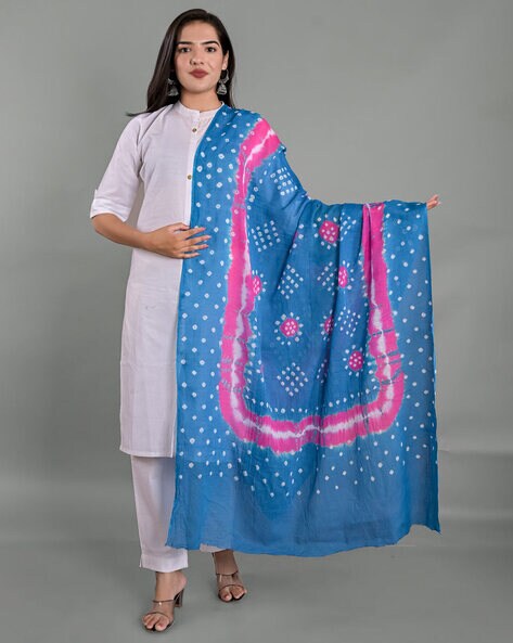 Bandhani Print Cotton Dupatta Price in India
