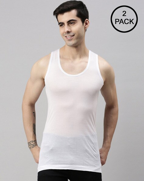 Buy White Vests for Men by LUX COZI Online