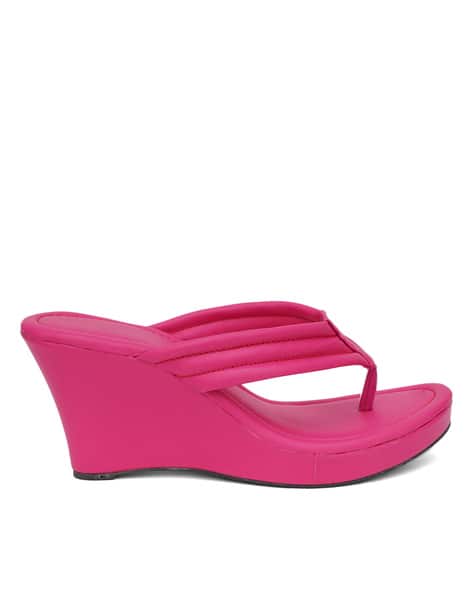 Solid Open-Toe Wedges