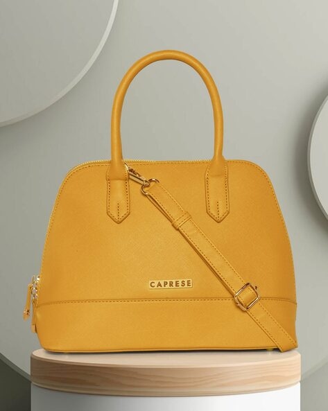 Women Satchel Bag with Metal Logo