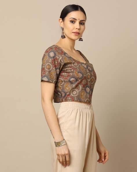 Buy Grey Blouses for Women by Indie Picks Online