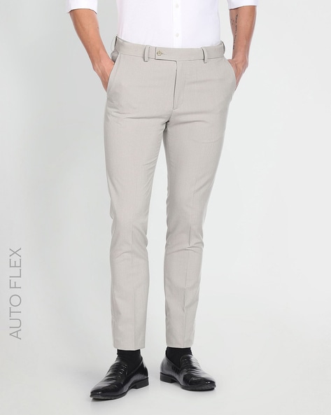 Buy Arrow Sports Jackson Skinny Fit Heathered Autoflex Trousers online-demhanvico.com.vn