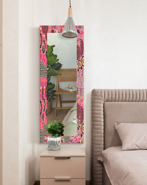 Full Length Over The Door Mirror Hanging Hooks Wall Mount Dressing Mirror  White | eBay