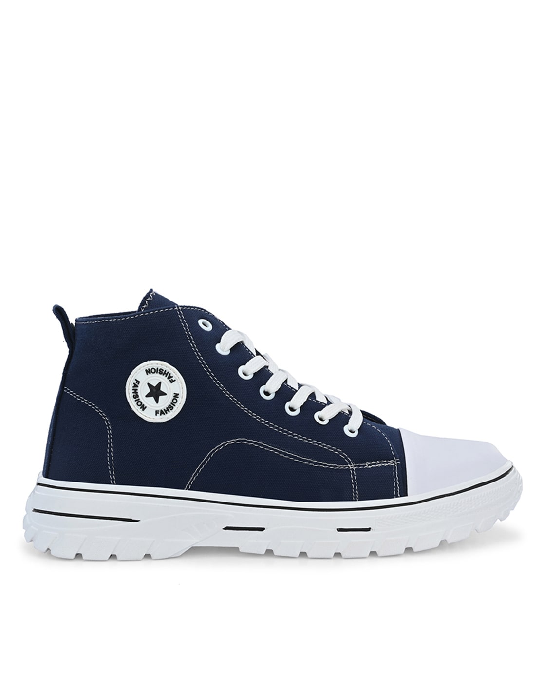 Mid-Tops Lace-Up Canvas Shoes