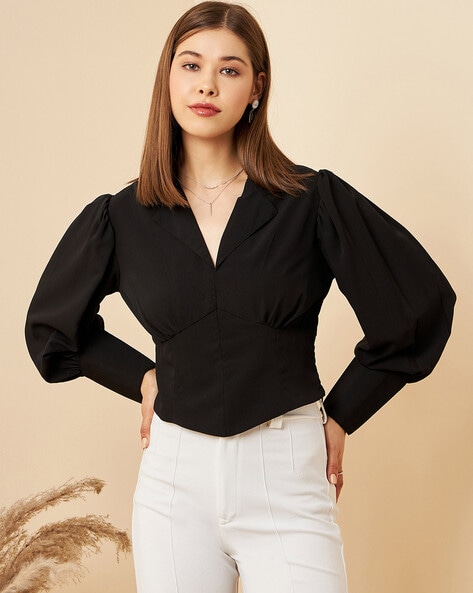 Buy Black Tops for Women by Rare Online