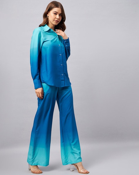 Beryll Silk Pants Lena | Baby Blue - +Beryll Worn By Good People