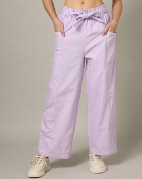 Buy Sky Blue Trousers & Pants for Women by Recap Online