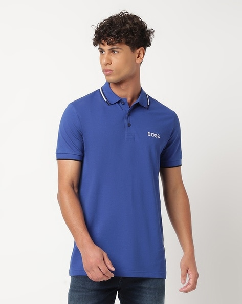 Polo Shirt BOSS Men color Blue