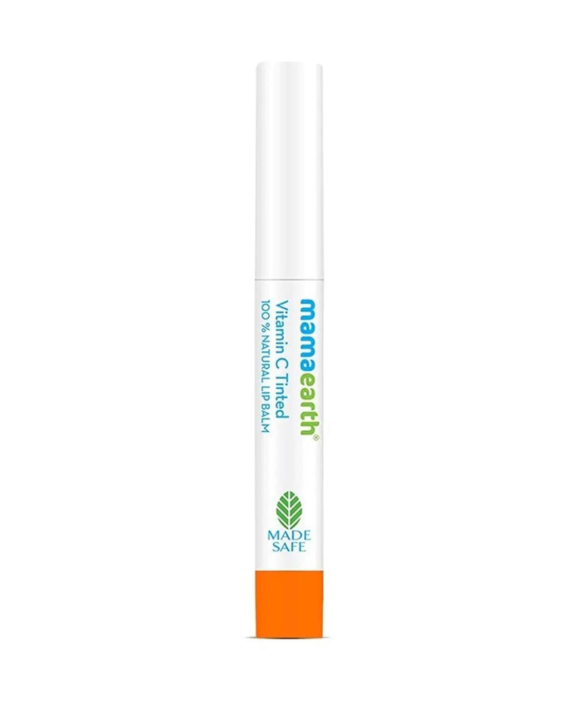 mamaearth vitamin c lip balm Nourishing Rose Tinted Natural | 12 Hour Moisturization with Castor & Rose Oil And because of our no toxins Beauty & Care > Lipsticks