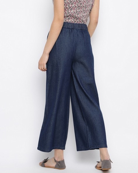 Chic Solid Color Two Piece Denim Palazzo Pants Set With Wide Leg Pants And  Cardigan Casual Top And Trousers Suit 230511 From Kong04, $22.27 |  DHgate.Com
