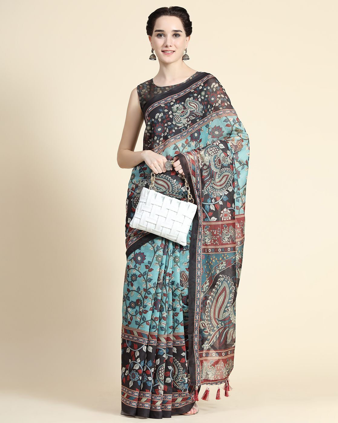 Buy Blue Sarees for Women by GRUBSTAKER Online | Ajio.com