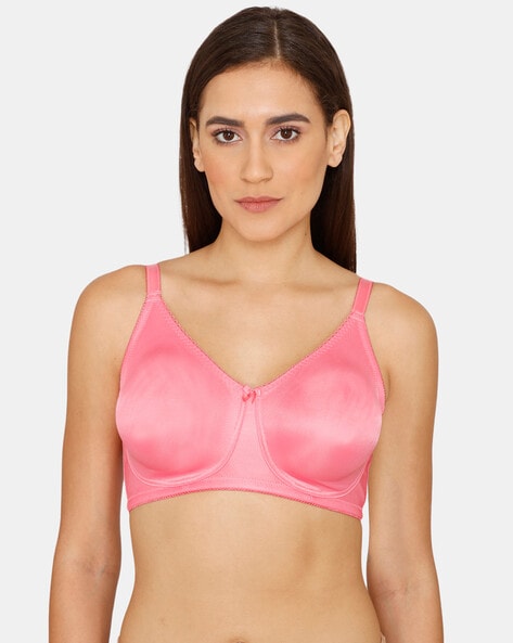 Buy Zivame Girls Double Layered Non Wired Full Coverage Slip-on Beginner  Bra (Pack of 2) - Pink Pink (Size: Small) at