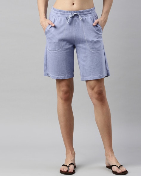 Buy Blue Shorts for Women by ENAMOR Online Ajio