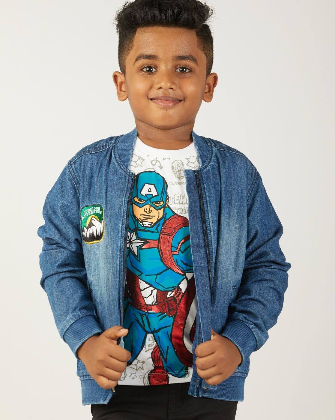 アパルトモン Boys denim Jacket Buy StyleCast x Revolte Boys Outdoor Denim Jacket - Jackets for