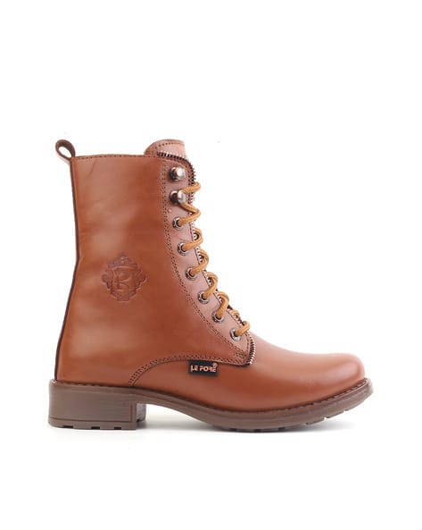Buy Tan Brown Boots for Men by LEFORE Online