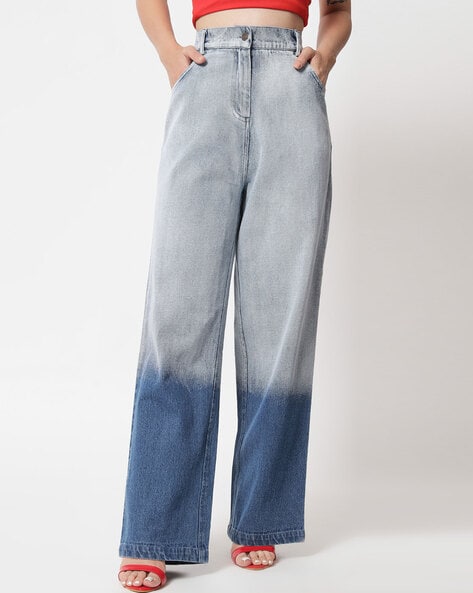 Ombre-Dyed Slim Jeans