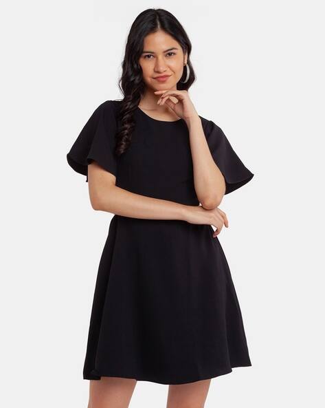 Zink London Cut Out Flared Sleeve Dress