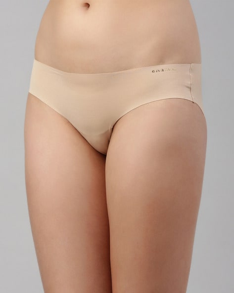 Erotissch Women Brown Solid Seamless Bikini Panty Brief (S)