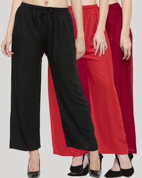 Pack of 3 Solid Palazzos