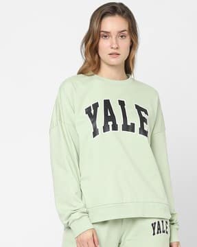 Womens Sweatshirt Zara Yale Sweatshirt Typographic Sweatshirt
