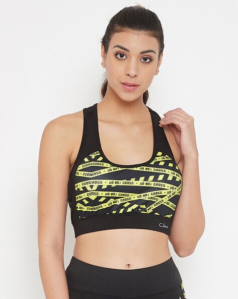 Clovia Yellow Sports Bra