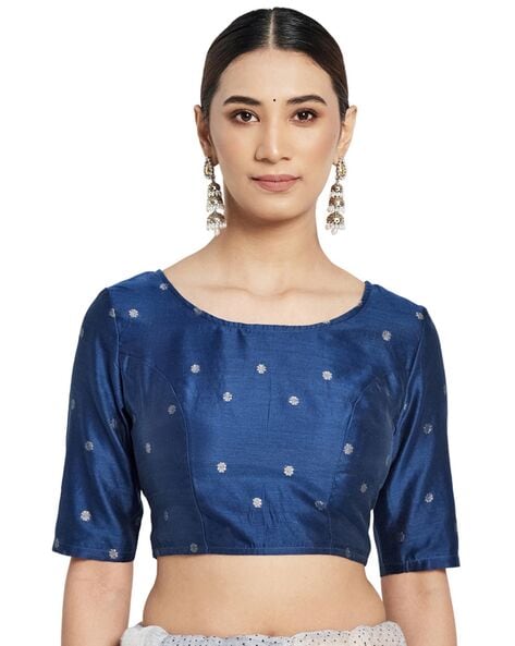 Buy Cotton Silk Brocade Blouse for Women Online at Fabindia | 10670551