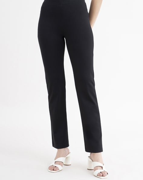 Buy Black Trousers & Pants for Women by Fable Street Online