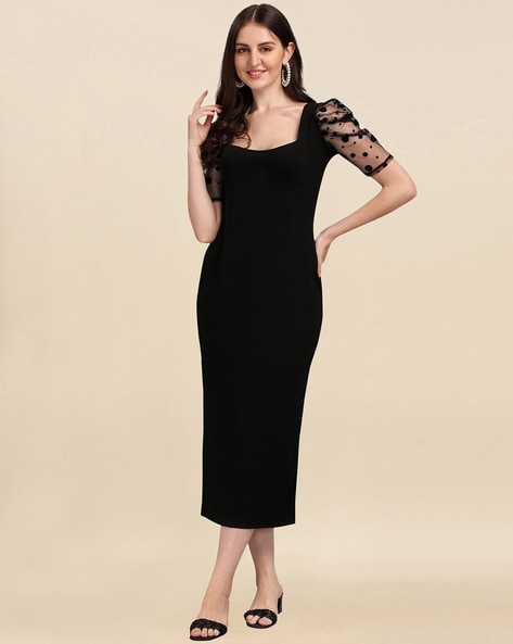 Black Sequin Full Sleeves Bodycon Dress – ShObO-vachngandaiphat.com.vn