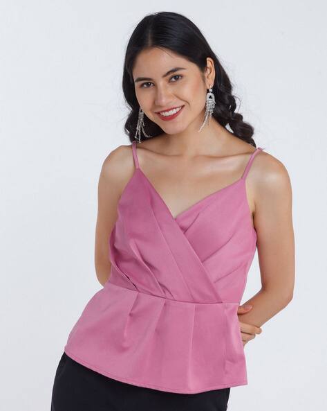 Zink London Solid Top with Strappy Sleeves