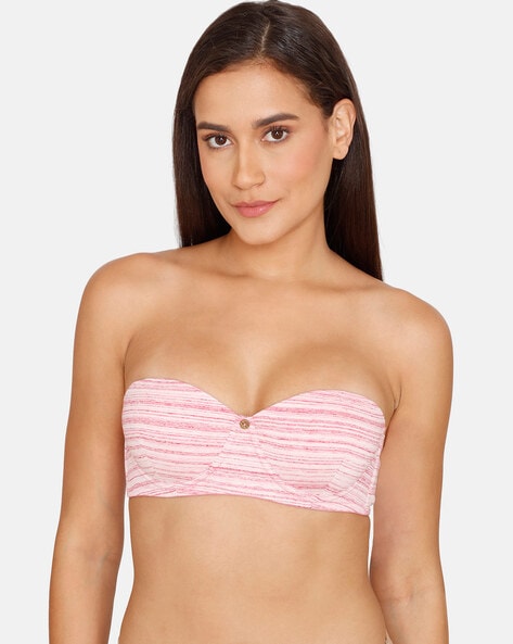 Buy Zivame Plus Full Coverage Non Padded Wired Strapless Bra