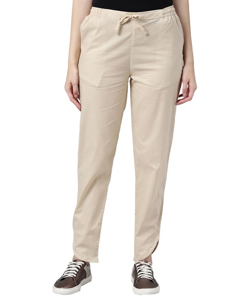Buy Go Colors Cream Coloured Solid Dhoti Pants - Dhotis for Women 4891821 |  Myntra