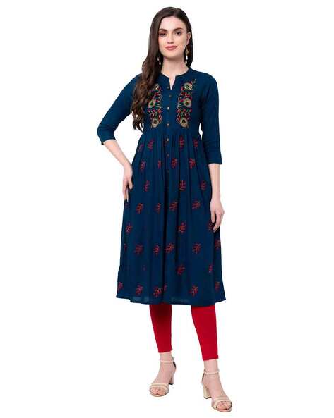 Buy Pink & Blue Kurtas & Kurtis for Girls by MUHURATAM Online | Ajio.com