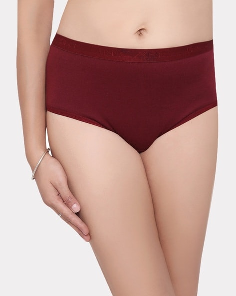 Buy online Pack Of 3 Solid Regular Pantys from lingerie for Women