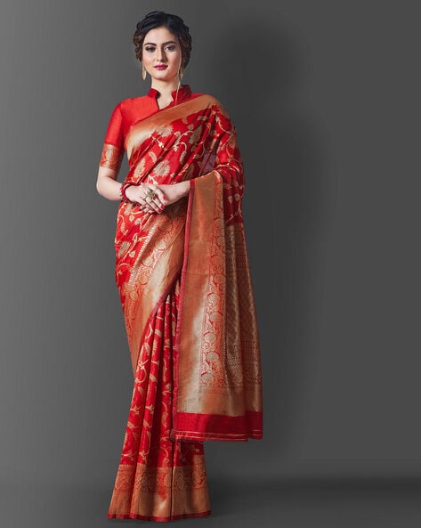 Buy Peach Sarees for Women by HAVIDA SAREES Online | Ajio.com