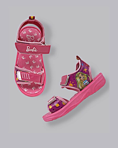 Kidsville Barbie Print Flat Sandals