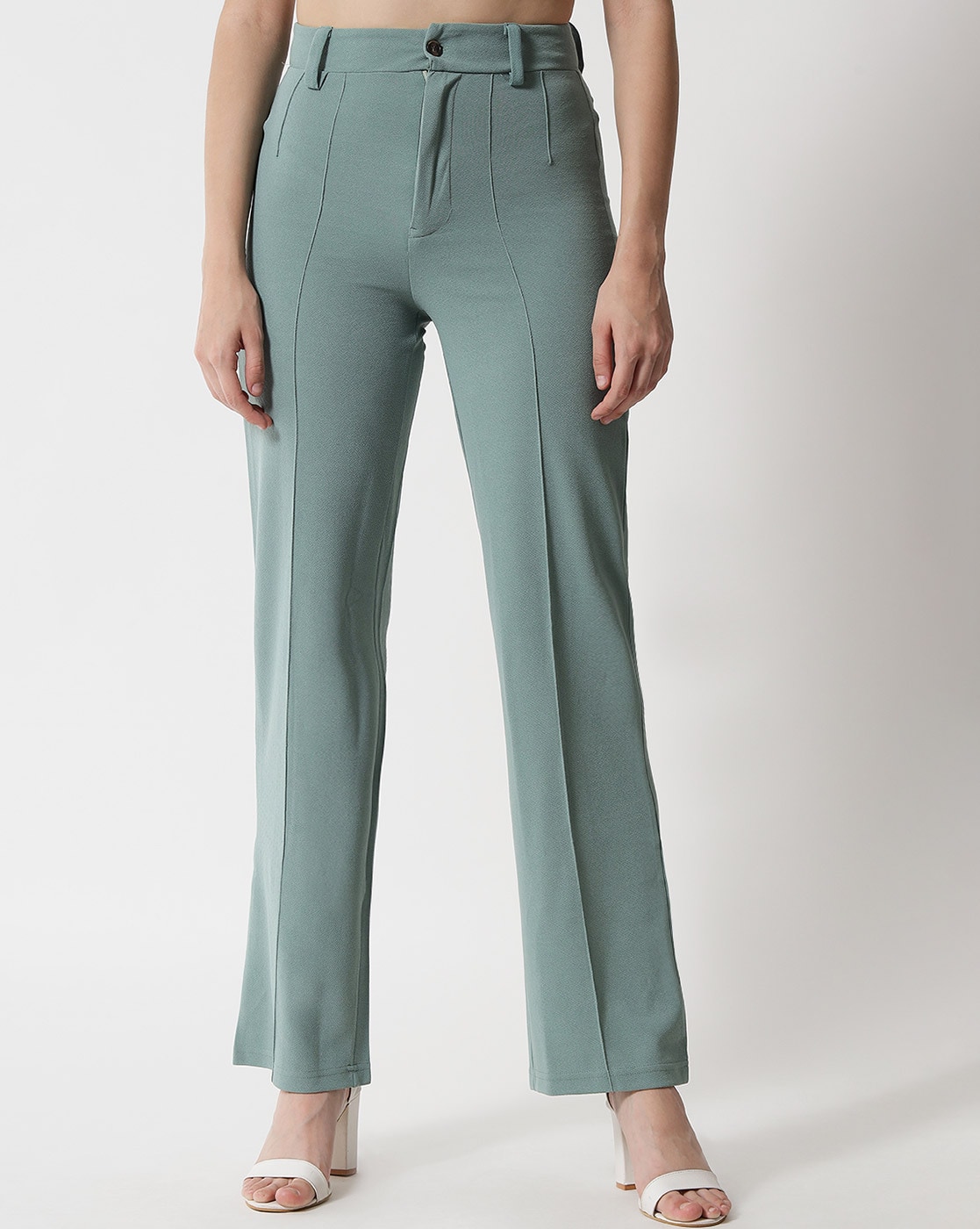 High waisted trousers with wide leg for women at NAKD  NAKD