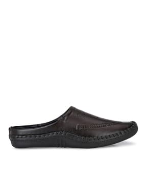 Leather Slip-On Sandals-image-40