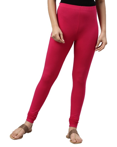 Order GO COLORS ANKLE LENGTH ELASTICATED WAIST BABY PINK COLOUR LEGGINGS  1534 Online From ART INDIA,Bangalore