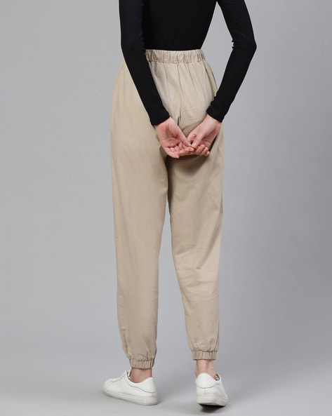 Buy Beige Trousers & Pants for Women by ORCHID BLUES Online